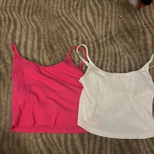 Old Navy Pink Ribbed Crop Camisole Sleeveless Top